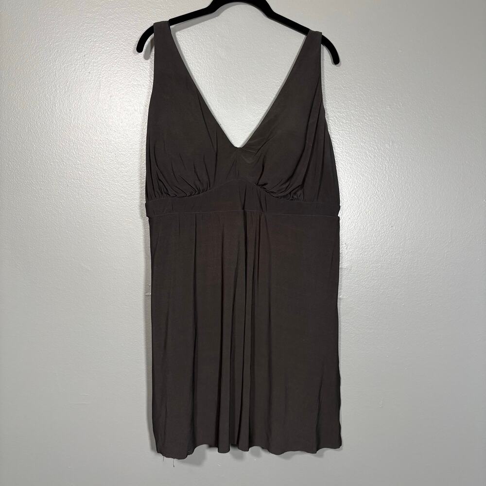Aqua Green Black Wireless Swim Dress Classic Swimsuit - 20 - Women's Plus Size